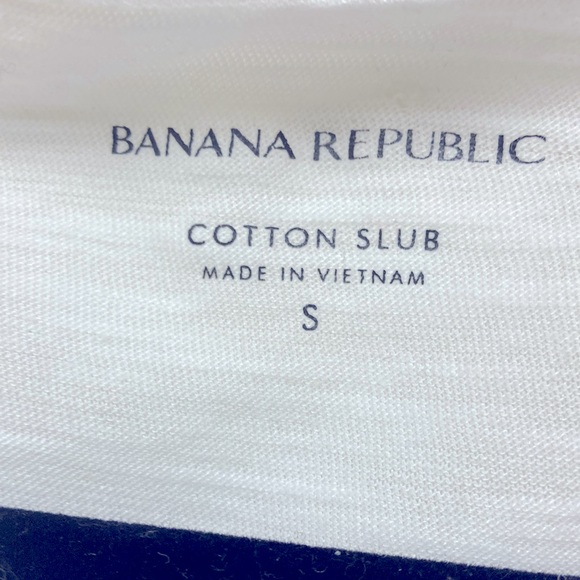 🎉3 For $10🎉New Banana Republic White Cotton Slub T-Shirt  Size S - Picture 3 of 6